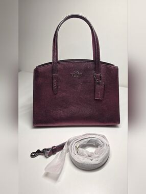 ✨️✨️Coach Metallic Berry Pebble HANDBAG✨️✨️